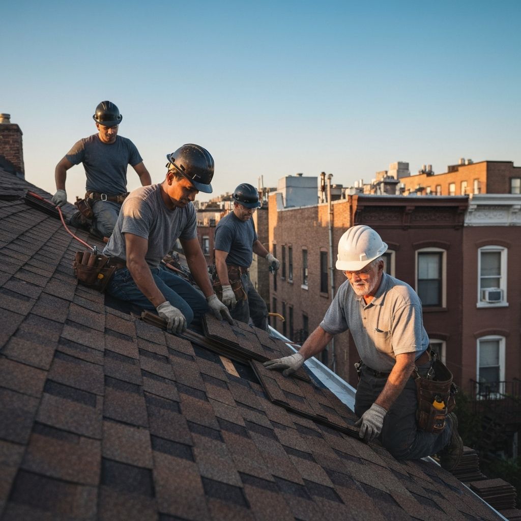 Professional roofing work in Brooklyn